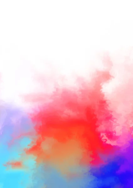 Abstract Colorful Watercolor White Background Digital Art Painting — Stock Photo, Image