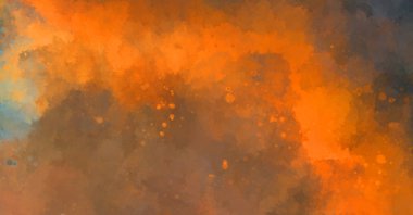 Suluboya arka planda lekeler ve lekelerle boyanmış. Fırça darbesi ile boyanmış. 2d Görüntü.