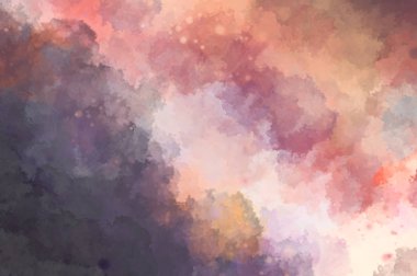 Suluboya arka planda lekeler ve lekelerle boyanmış. Fırça darbesi ile boyanmış. 2d Görüntü.