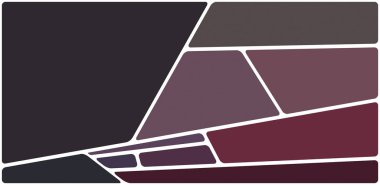 Beyaz boşluğu olan renkli bir çizim. Soyut geometrik desen. Mozaik arka plan. Geometrik çok renkli şekiller.