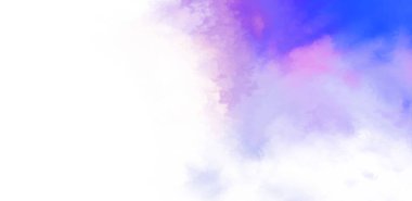 Beyaz arkaplanda soyut renkli suluboya. Dijital resim.