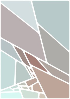 Beyaz boşluğu olan renkli bir çizim. Soyut geometrik desen. Mozaik arka plan. Geometrik çok renkli şekiller.