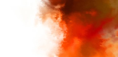 Beyaz arkaplanda soyut renkli suluboya. Dijital resim.