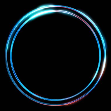 Parlak Çerçeve Arkaplanı. Siyah arkaplanda izole edilmiş parlak geometrik şablon. Soyut 2d illüstrasyon.