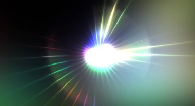 Dinamik hareket eden ışık patlaması. Renkli ışıkların güzel parlak arka planı. Parlayan ışık ışınları ve parçacıkları olan bir yıldızın enerji gösterimi.