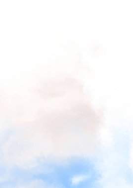 Beyaz arkaplanda soyut renkli suluboya. Dijital resim.