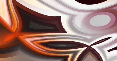 Sıvı renkli gradyanı olan soyut bir arkaplan. Modern kentsel grafiğin 2D çizimi. Graffiti tasarımı duvar kağıdına ilham verdi.