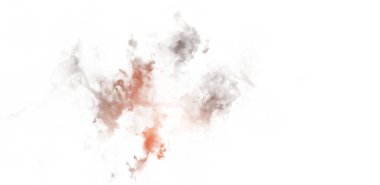 Beyaz arkaplanda soyut renkli suluboya. Dijital resim.