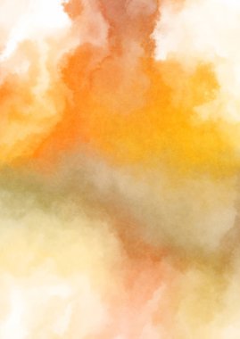 Beyaz arkaplanda soyut renkli suluboya. Dijital resim.