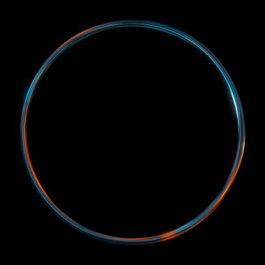 Parlak Çerçeve Arkaplanı. Siyah arkaplanda izole edilmiş parlak geometrik şablon. Soyut 2d illüstrasyon.