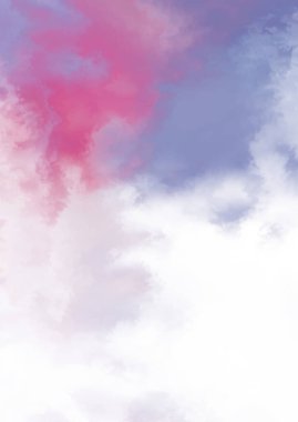 Beyaz arkaplanda soyut renkli suluboya. Dijital resim.