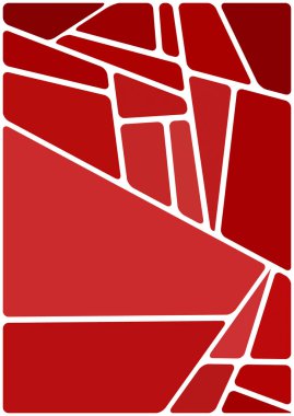 Beyaz boşluğu olan renkli bir çizim. Soyut geometrik desen. Mozaik arka plan. Geometrik çok renkli şekiller.