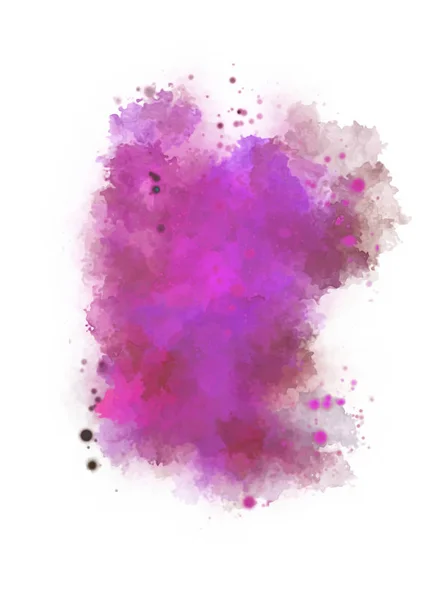 Watercolor Painted Background Blots Splatters Brush Stroked Painting Illustration — Stock Photo, Image