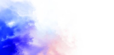 Beyaz arkaplanda soyut renkli suluboya. Dijital resim.