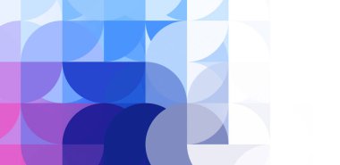 Dairesel şekillerin katmanları renkli ve canlı bir tasarım yaratıyor. Dairelerin sayısal çizimi. Gelecekçi tasarım şablonu.