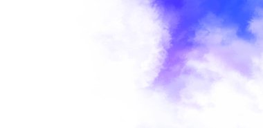 Beyaz arkaplanda soyut renkli suluboya. Dijital resim.