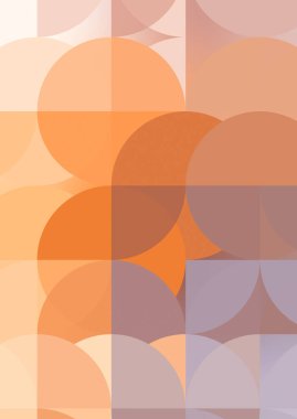 Dairesel şekillerin katmanları renkli ve canlı bir tasarım yaratıyor. Dairelerin sayısal çizimi. Gelecekçi tasarım şablonu.