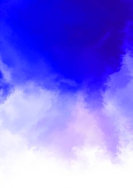 Beyaz arkaplanda soyut renkli suluboya. Dijital resim.