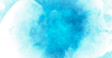 Beyaz arkaplanda soyut renkli suluboya. Dijital resim.