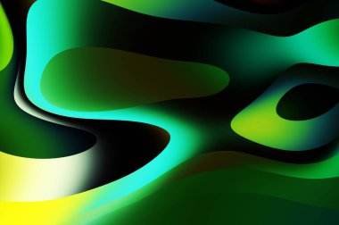 sıvı soyut arkaplan ve renkli gradyan. Modern hareketin 2d illüstrasyonu.