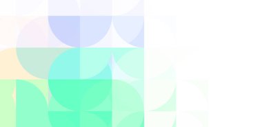 Dairesel şekillerin katmanları renkli ve canlı bir tasarım yaratıyor. Dairelerin sayısal çizimi. Gelecekçi tasarım şablonu.