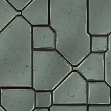 Kusursuz Bilim Kurgu Panelleri. Geleceğin dokusu. Uzay gemisi kaplaması geometrik desen. 3 boyutlu illüstrasyon. Teknoloji konsepti.