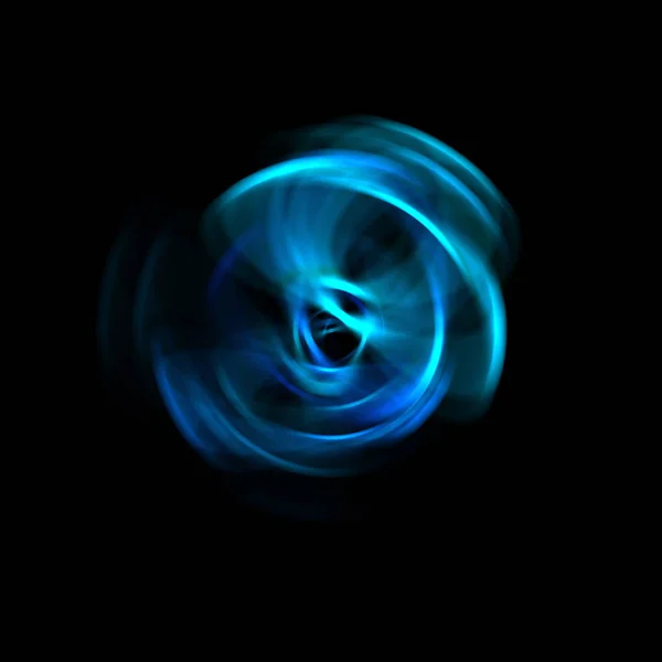 Spinning Rays Light Isolated Black Background Graphic Illustration Glowing Colorful — Stock Photo, Image