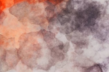 Suluboya arka planda lekeler ve lekelerle boyanmış. Fırça darbesi ile boyanmış. 2d Görüntü.