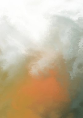 Beyaz arkaplanda soyut renkli suluboya. Dijital resim.