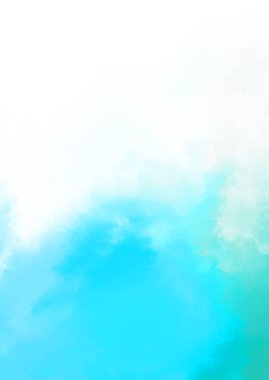 Beyaz arkaplanda soyut renkli suluboya. Dijital resim.