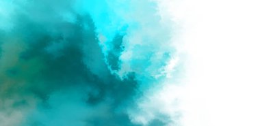 Beyaz arkaplanda soyut renkli suluboya. Dijital resim.