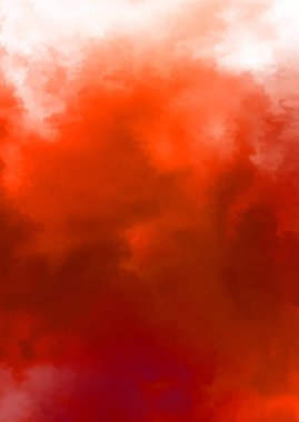 Beyaz arkaplanda soyut renkli suluboya. Dijital resim.