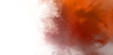 Beyaz arkaplanda soyut renkli suluboya. Dijital resim.