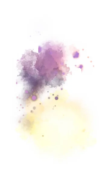 Watercolor Painted Background Blots Splatters Brush Stroked Painting Illustration — 스톡 사진