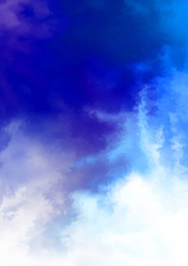 Beyaz arkaplanda soyut renkli suluboya. Dijital resim.