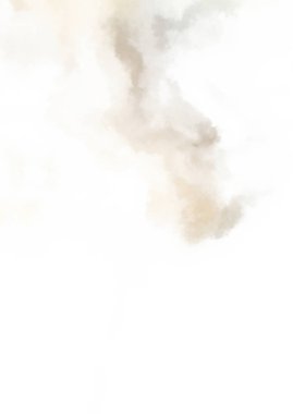 Beyaz arkaplanda soyut renkli suluboya. Dijital resim.