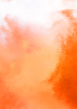 Beyaz arkaplanda soyut renkli suluboya. Dijital resim.