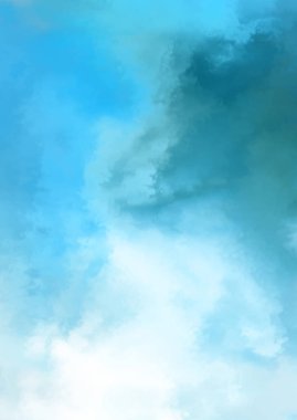 Beyaz arkaplanda soyut renkli suluboya. Dijital resim.