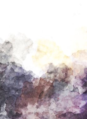 Suluboya arka planda lekeler ve lekelerle boyanmış. Fırça darbesi ile boyanmış. 2d Görüntü.