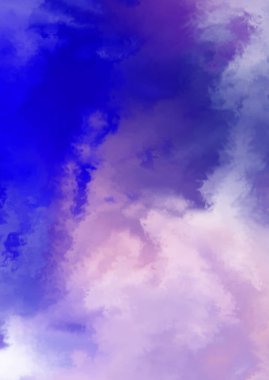 Beyaz arkaplanda soyut renkli suluboya. Dijital resim.