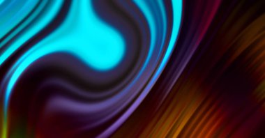 Kavisli çizgileri olan soyut bir arkaplan. Soyut ve gradyan renkte renkli çizimler. Çizgili desenli canlı dalga deseni.