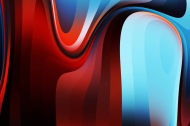 sıvı soyut arkaplan ve renkli gradyan. Modern hareketin 2d illüstrasyonu.