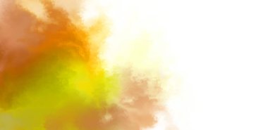 Beyaz arkaplanda soyut renkli suluboya. Dijital resim.