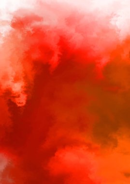 Beyaz arkaplanda soyut renkli suluboya. Dijital resim.