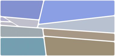 Beyaz boşluğu olan renkli bir çizim. Soyut geometrik desen. Mozaik arka plan. Geometrik çok renkli şekiller.