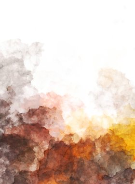 Suluboya arka planda lekeler ve lekelerle boyanmış. Fırça darbesi ile boyanmış. 2d Görüntü.