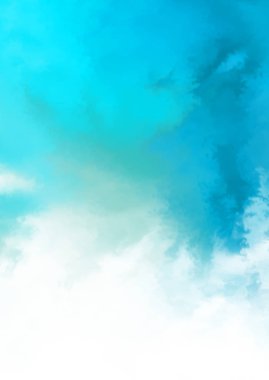 Beyaz arkaplanda soyut renkli suluboya. Dijital resim.