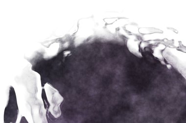 Beyaz arkaplanda soyut renkli suluboya. Dijital resim.