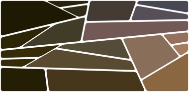 Beyaz boşluğu olan renkli bir çizim. Soyut geometrik desen. Mozaik arka plan. Geometrik çok renkli şekiller.