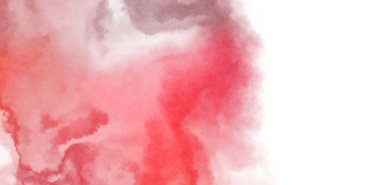 Beyaz arkaplanda soyut renkli suluboya. Dijital resim.